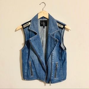 PAIGE Denim Embellished Vest vintage